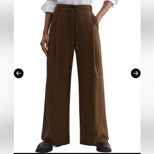 ME+EM Relaxed Drawcord Waist Detail Man Pant Trousers Size 8 NWT New Deep Camel